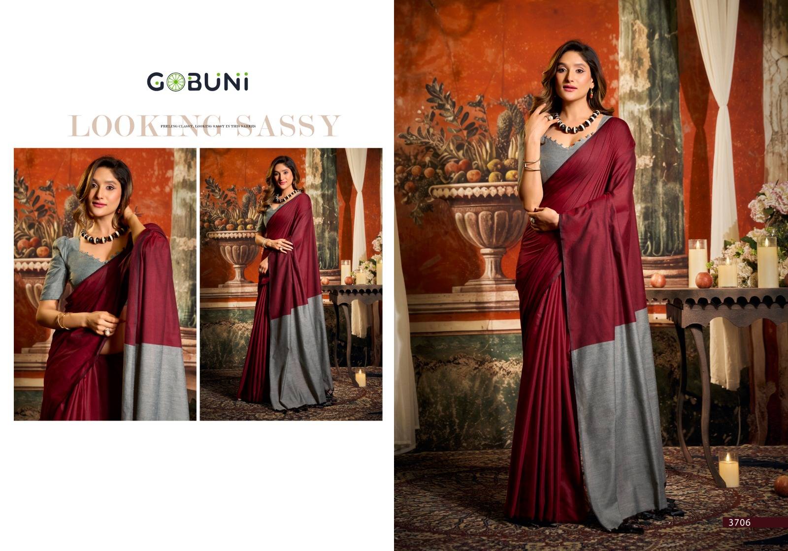 SWATI BY GOBUNI 3701 TO 3708 Series Indian Traditional Wear Collection Beautiful Stylish Fancy Colorful Occasional Wear Cotton Sarees At Wholesale Price